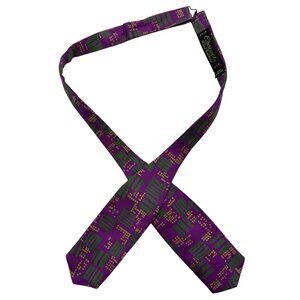 CHARVET Men's 100% Silk LUXURY Self Bow Tie Purple Green Geometric W:2" EUC